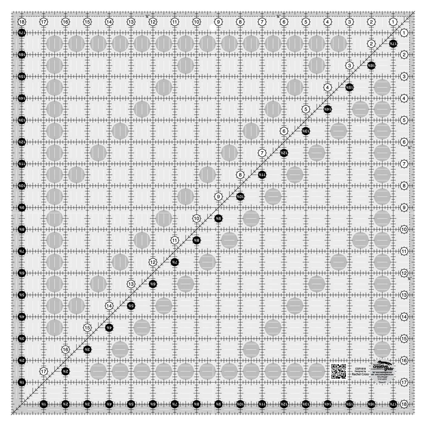 Creative Grids Quilt Ruler 18-1/2in Square - Linda's Electric Quilters