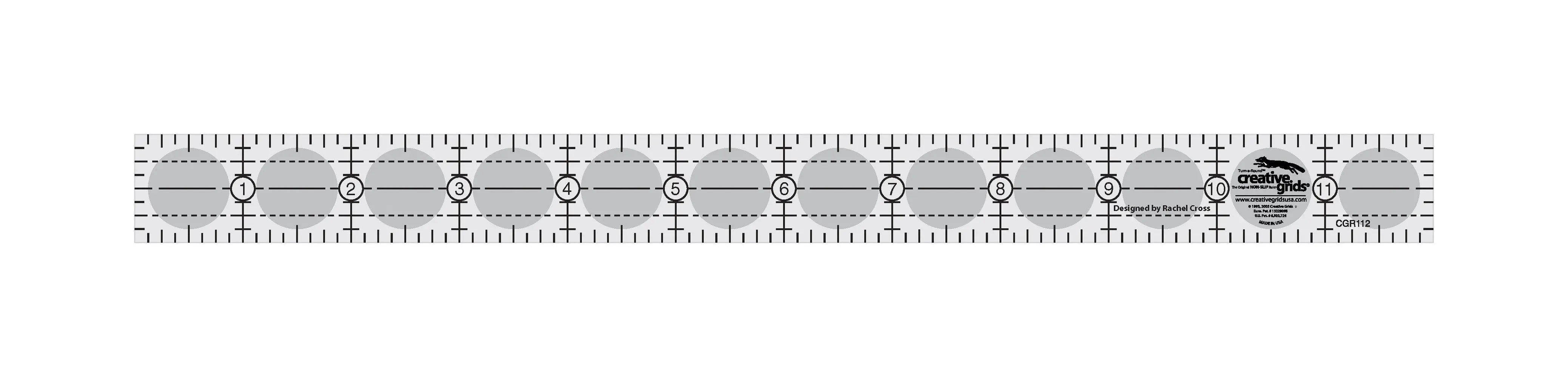 Creative Grids Quilt Ruler 1in x 12in - Linda's Electric Quilters
