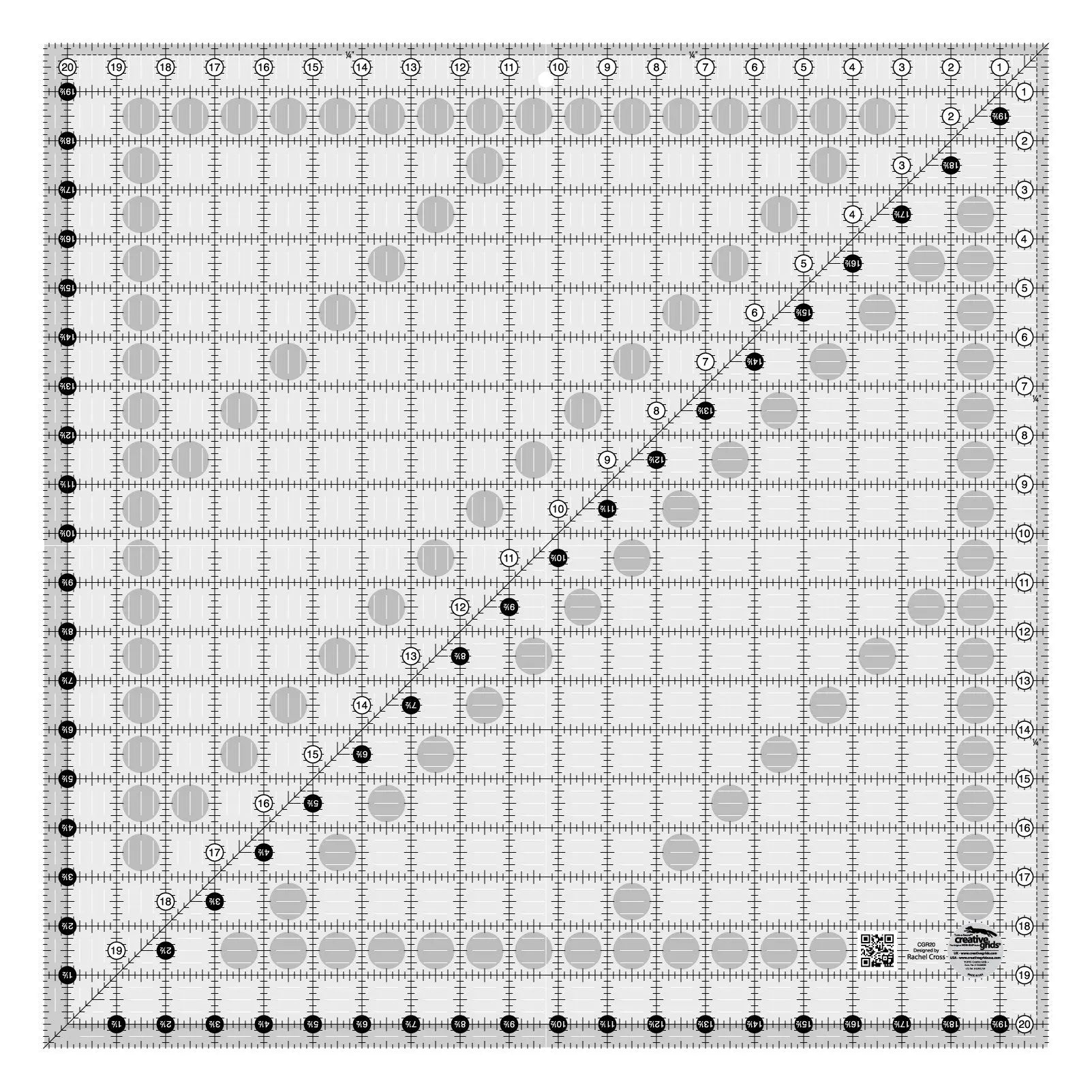Creative Grids Quilt Ruler 20-1/2in Square - Linda's Electric Quilters