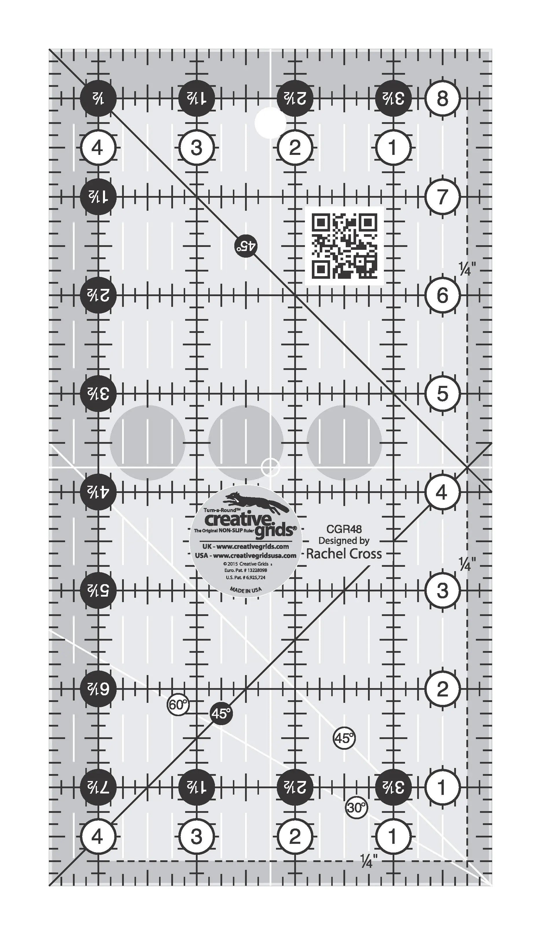 Creative Grids Quilt Ruler 4-1/2in x 8-1/2in - Linda's Electric Quilters