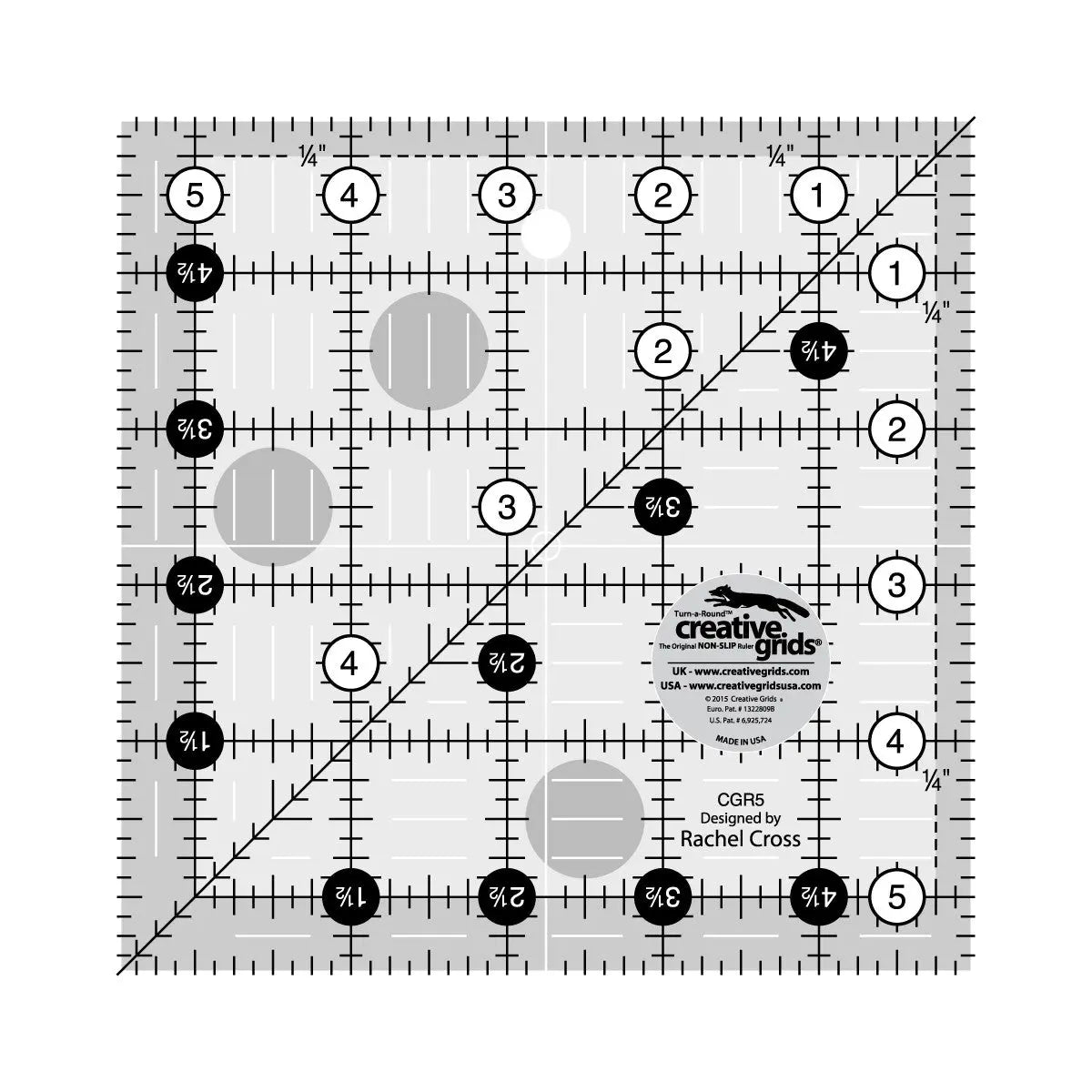 Creative Grids Quilt Ruler 5-1/2in Square - Linda's Electric Quilters