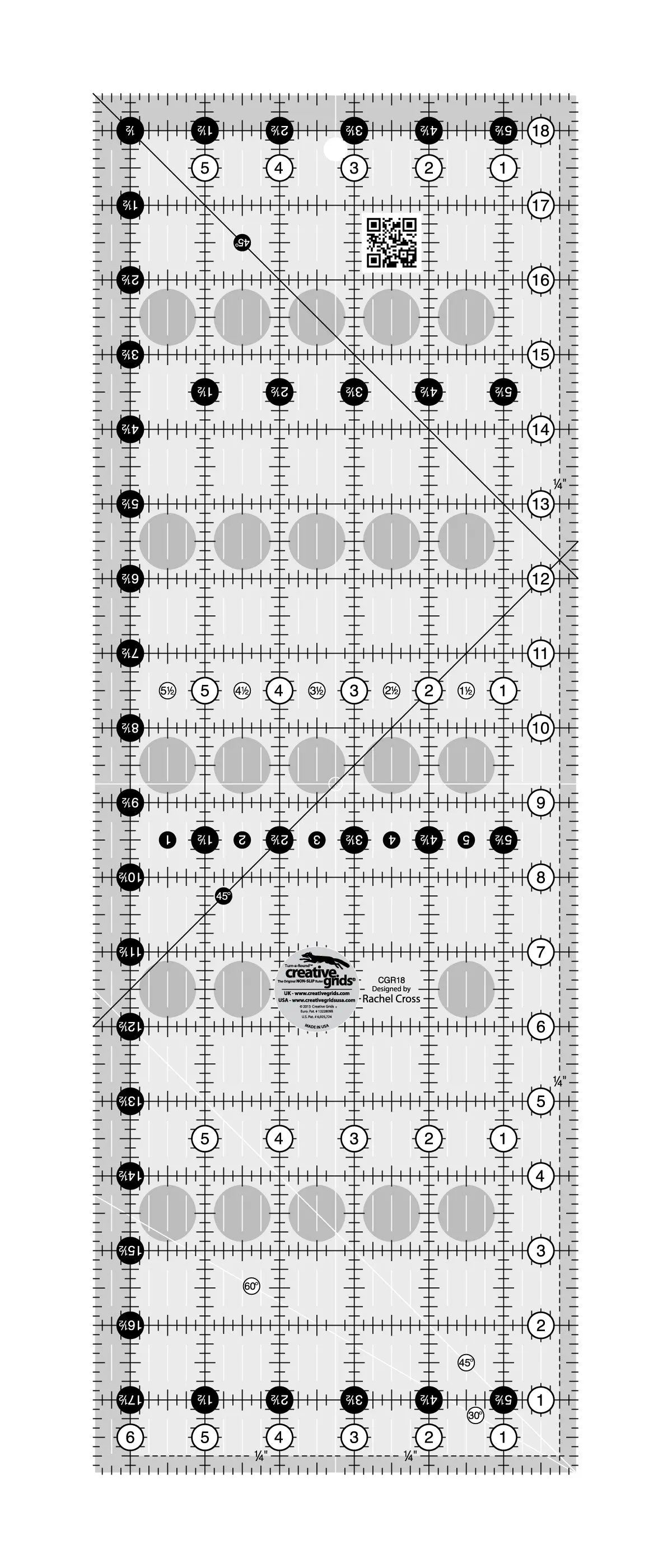 Creative Grids Quilt Ruler 6-1/2in x 18-1/2in - Linda's Electric Quilters