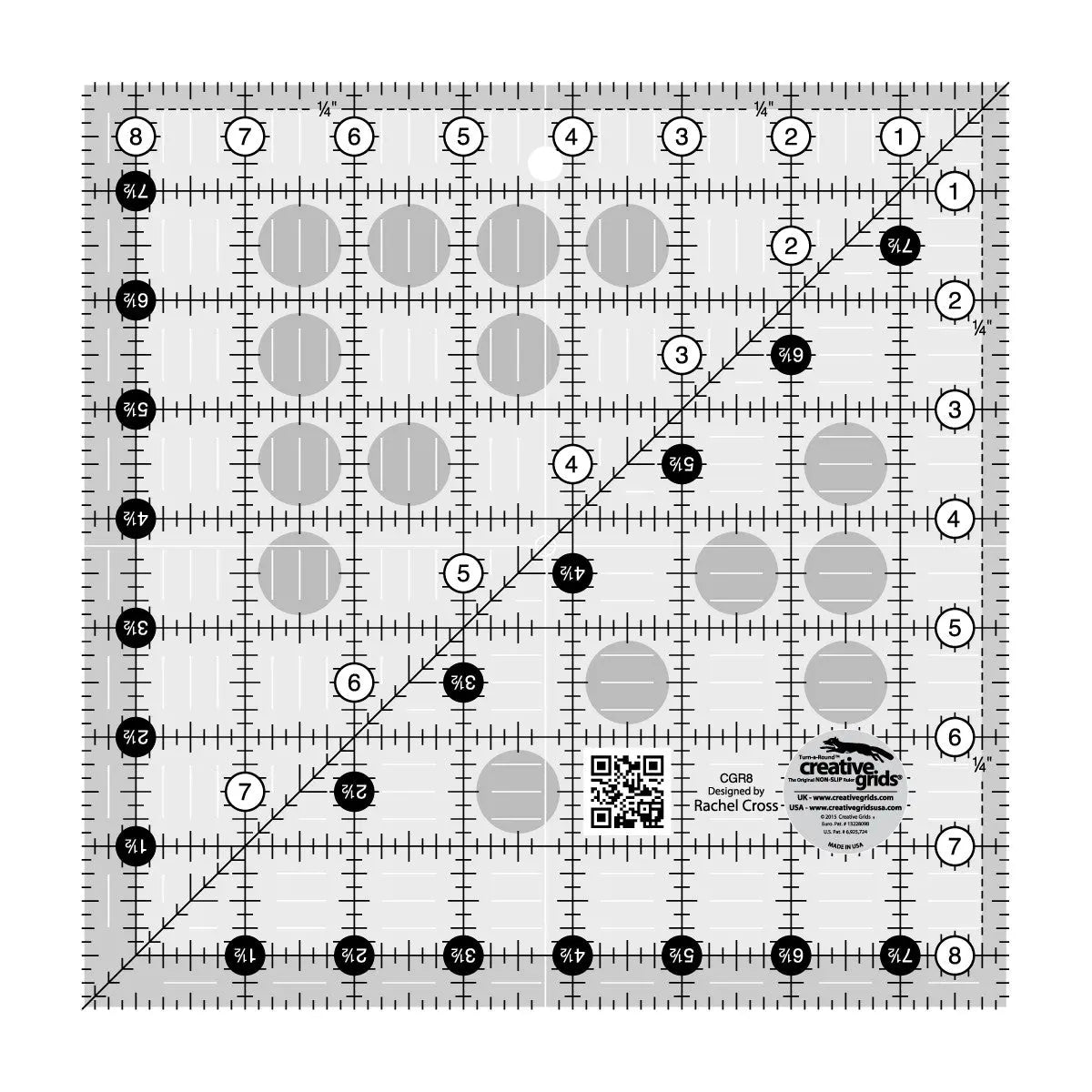 Creative Grids Quilt Ruler 8-1/2in Square - Linda's Electric Quilters
