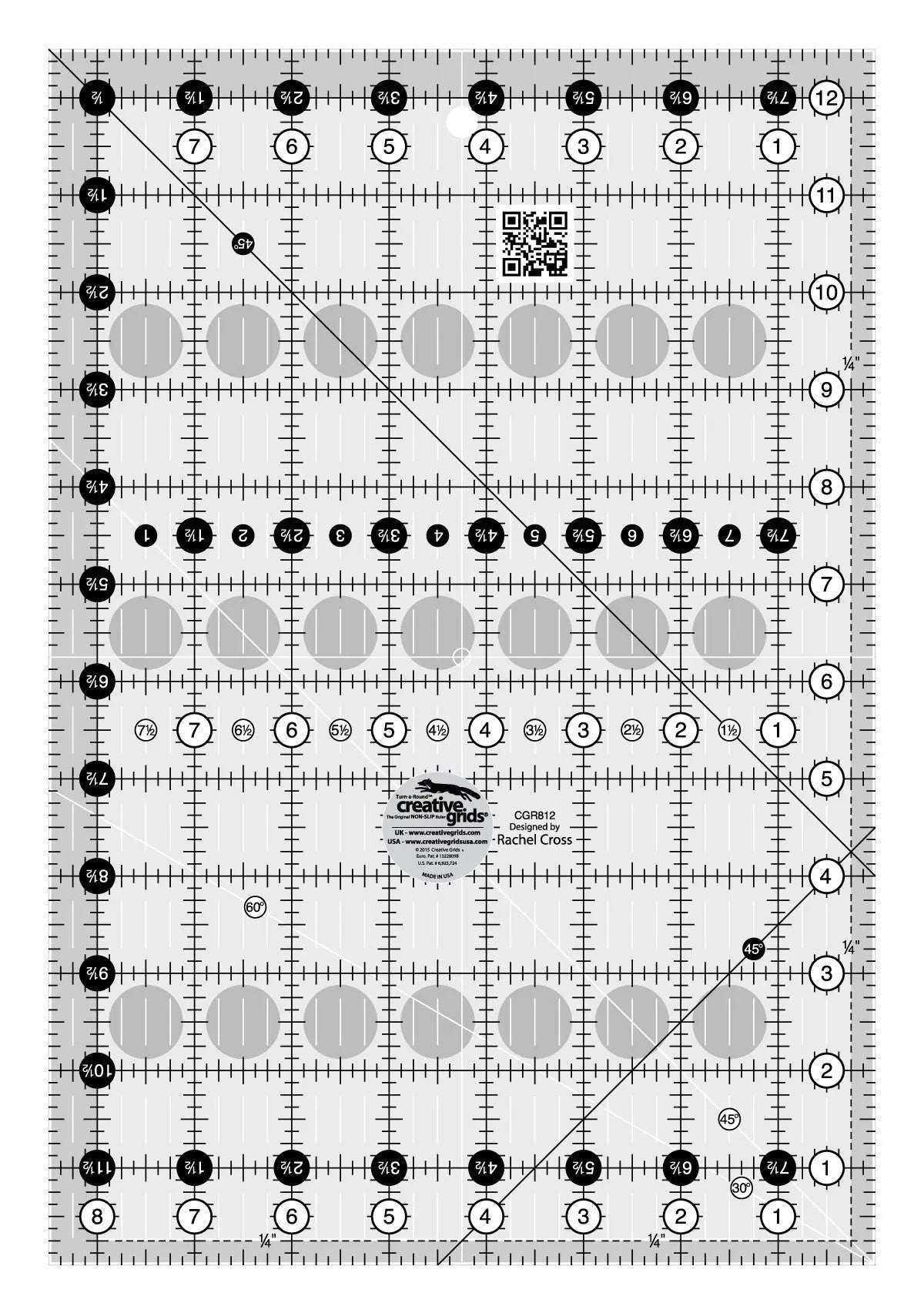 Creative Grids Quilt Ruler 8-1/2in x 12-1/2in - Linda's Electric Quilters