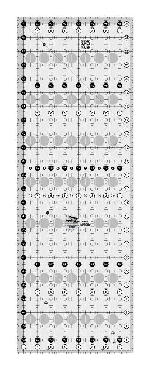 Creative Grids Quilt Ruler 8-1/2in x 24-1/2in - Linda's Electric Quilters