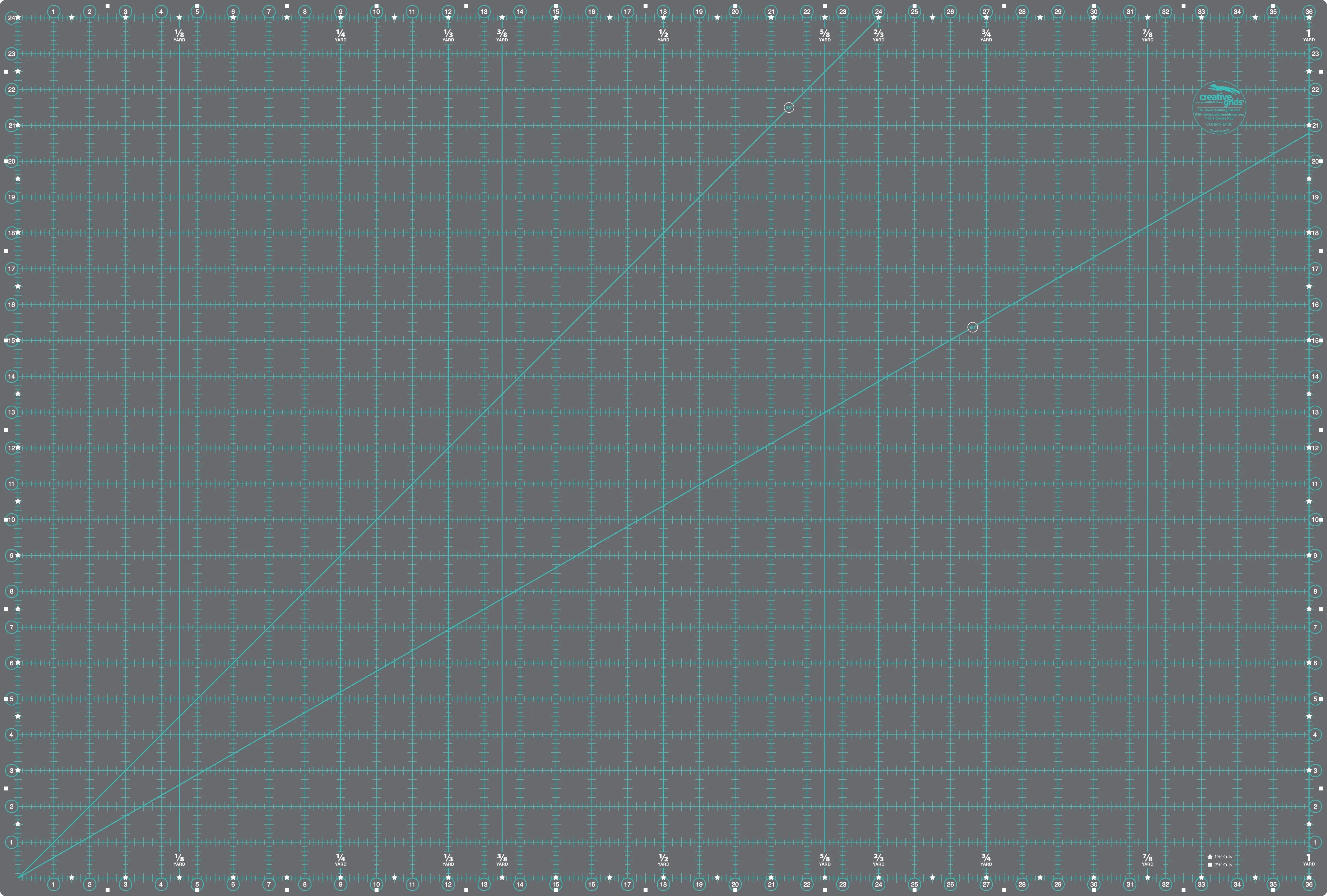 Creative Grids Self-Healing Double Sided Rotary Cutting Mat 24in x 36in