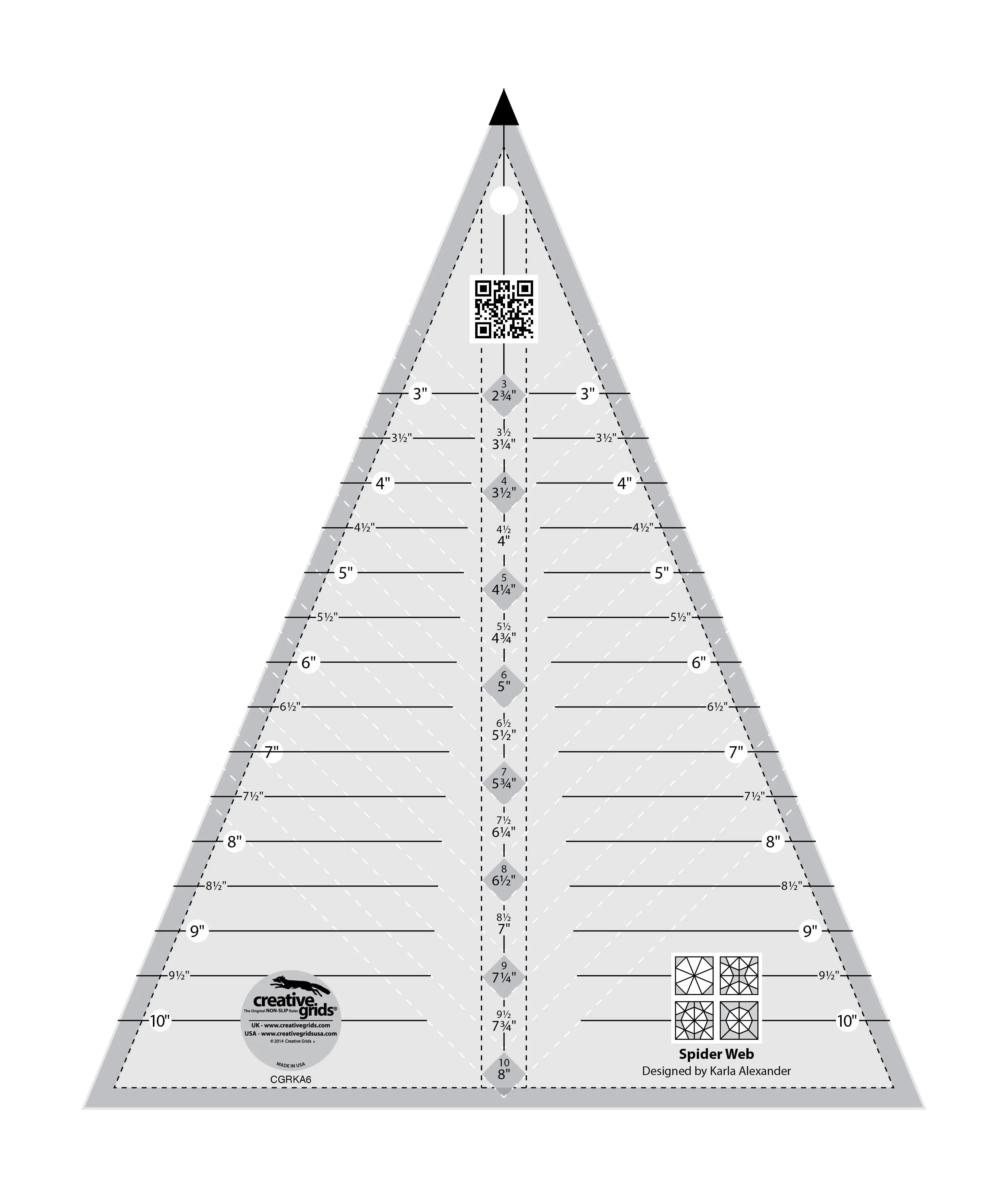 Creative Grids Spider Web Quilt Ruler - Linda's Electric Quilters