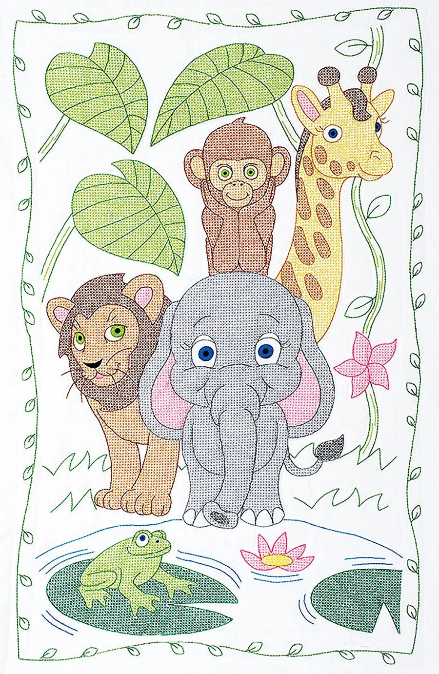 Crib Quilt Tops 40in x 60in Jungle - Linda's Electric Quilters