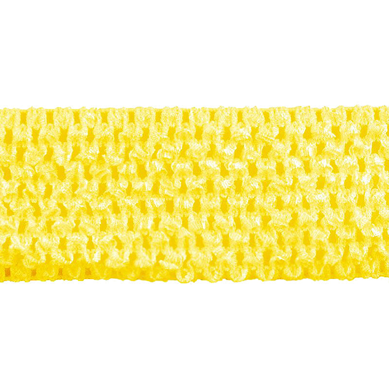 Crochet Stretch Trim - 3" Width (25 Yard Roll) - BF-1901-29 Bright Yellow