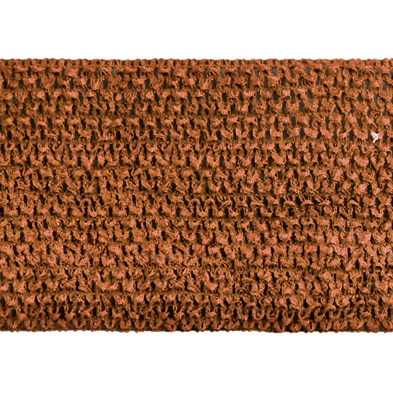 Crochet Stretch Trim Collection - 9" Width (10 Yard Roll) - BF-1903-06 Brown