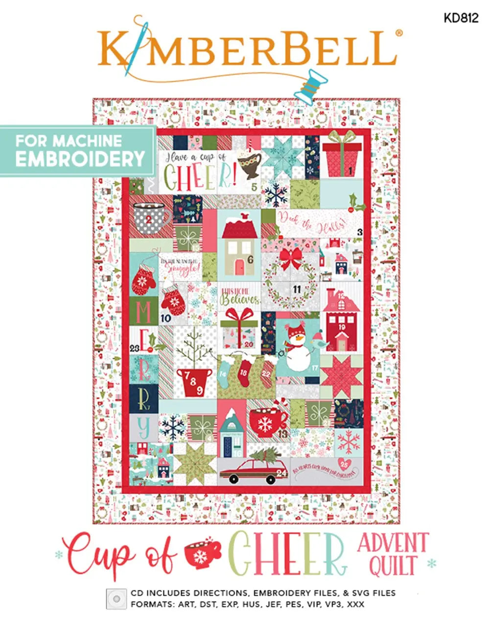 Cup of Cheer Advent Quilt - Linda's Electric Quilters