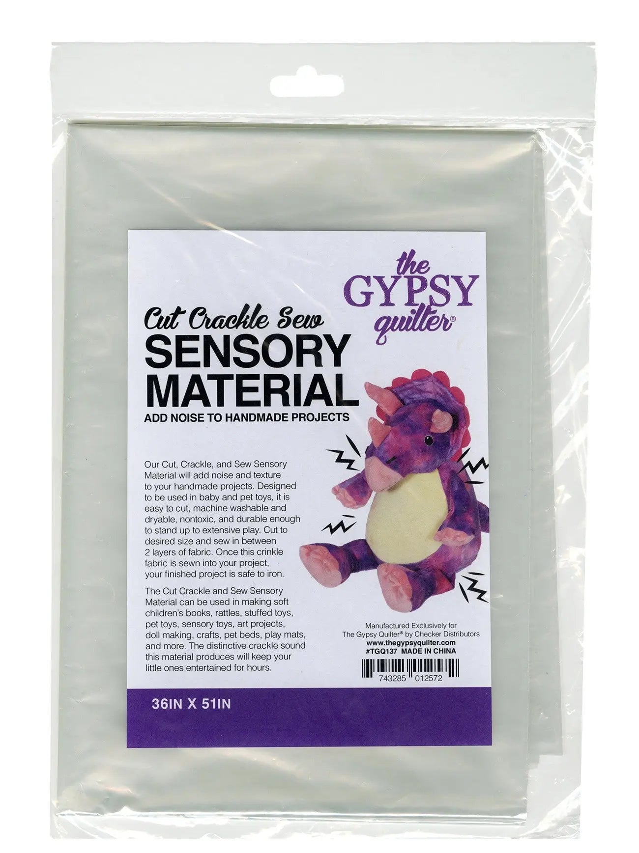 Cut Crackle and Sew Sensory Material - Linda's Electric Quilters