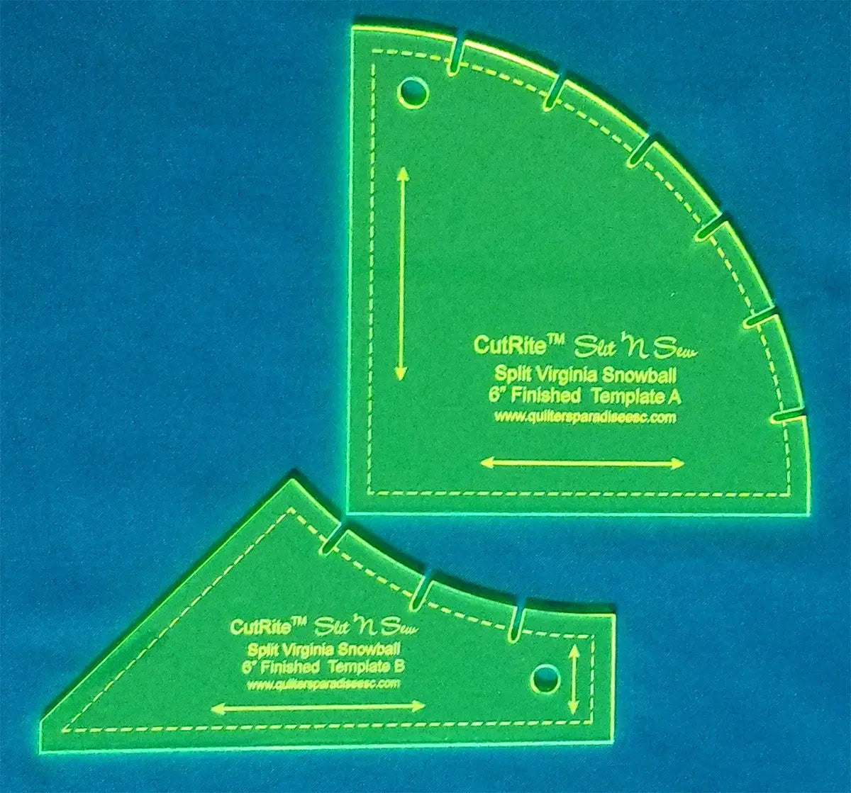 CutRite Slit N Sew Split Virginia Snowball 6in Finished Template - Linda's Electric Quilters