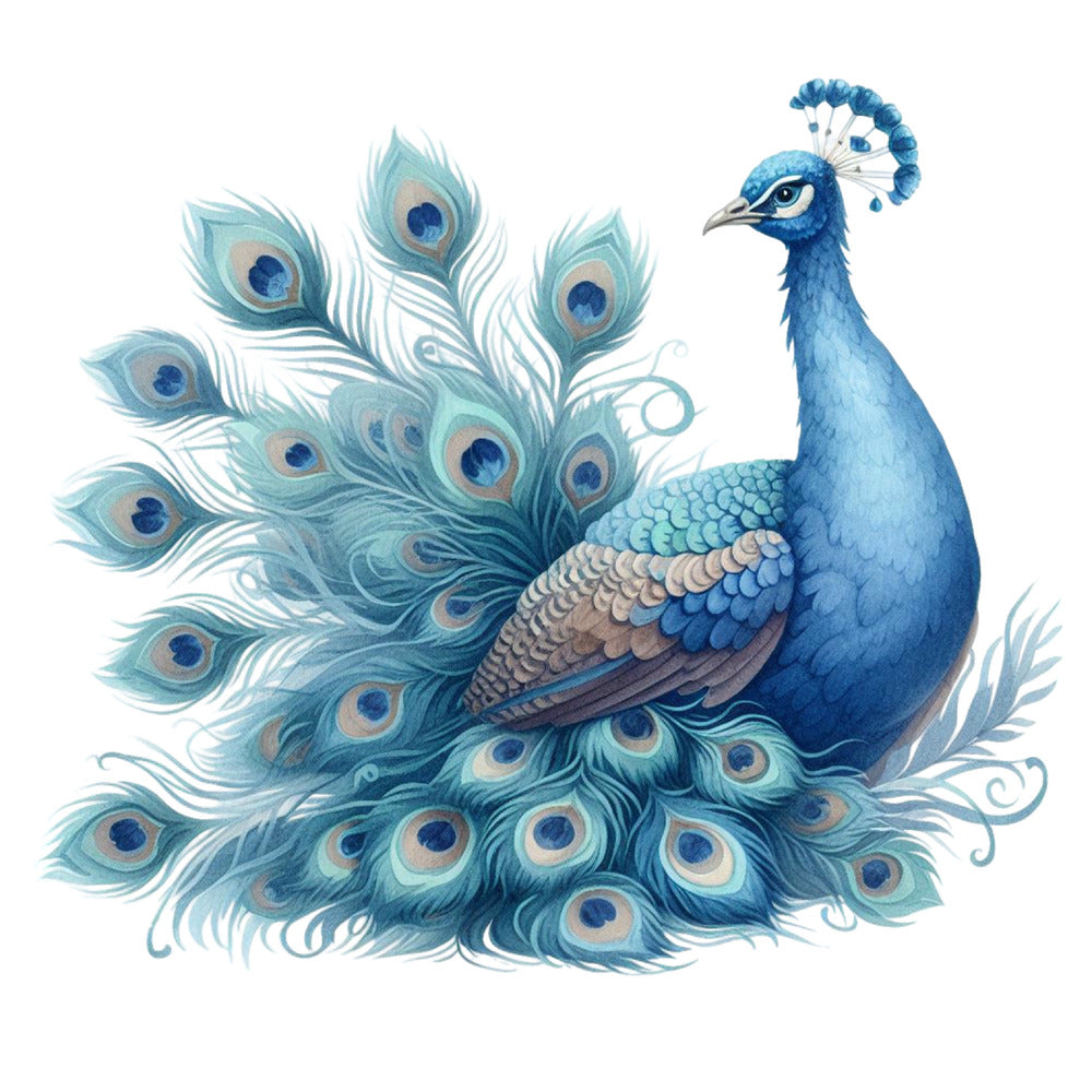 Cute Adorable Peacocks Fabric Panel 22 QuiltingFabricPanels