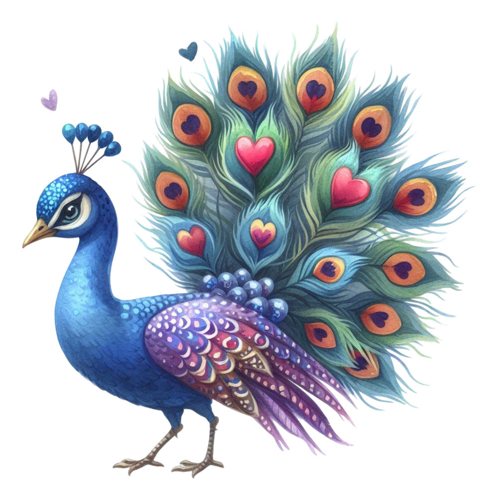 Cute Adorable Peacocks Fabric Panel 3 QuiltingFabricPanels
