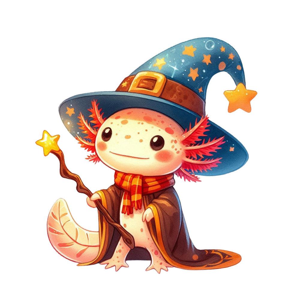 Cute Cartoon Axolotl Fabric Panel 1