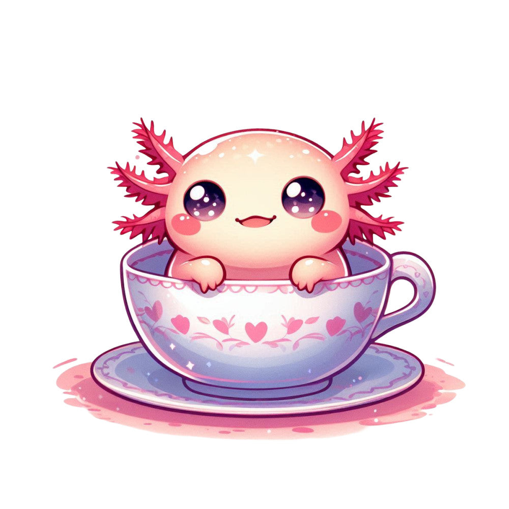 Cute Cartoon Axolotl Fabric Panel 15