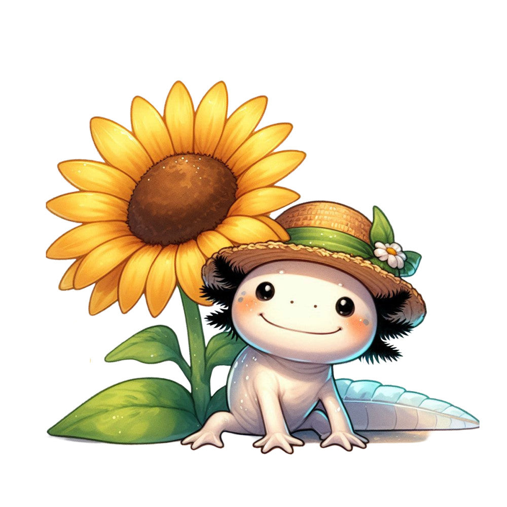 Cute Cartoon Axolotl Fabric Panel 20