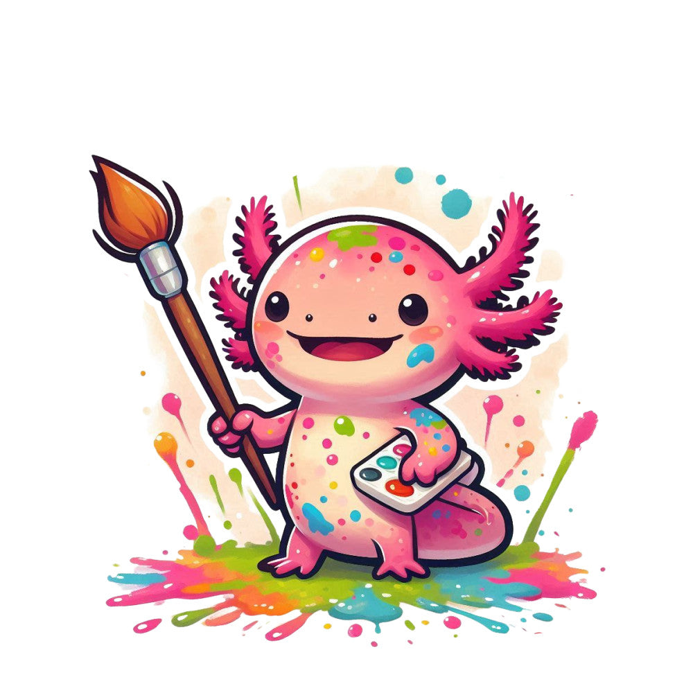 Cute Cartoon Axolotl Fabric Panel 21