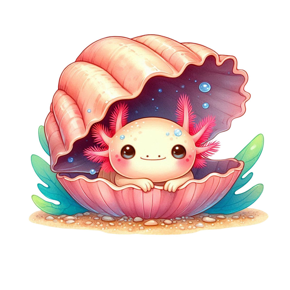 Cute Cartoon Axolotl Fabric Panel 25