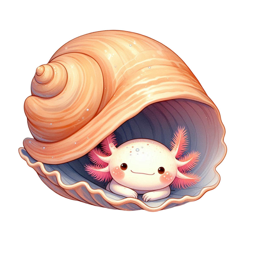 Cute Cartoon Axolotl Fabric Panel 26