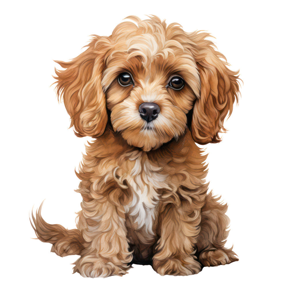 Cute Cavapoos Fabric Panel 49 QuiltingFabricPanels