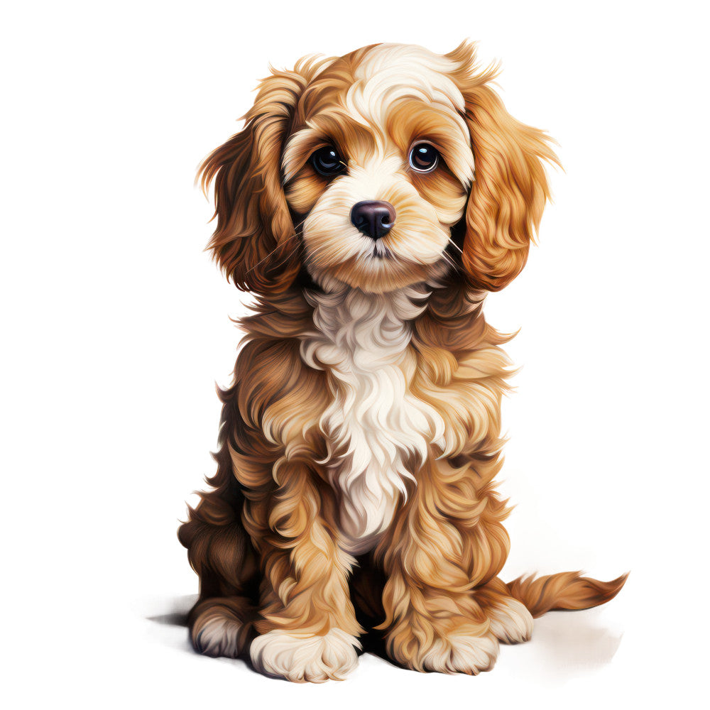 Cute Cavapoos Fabric Panel 61 QuiltingFabricPanels