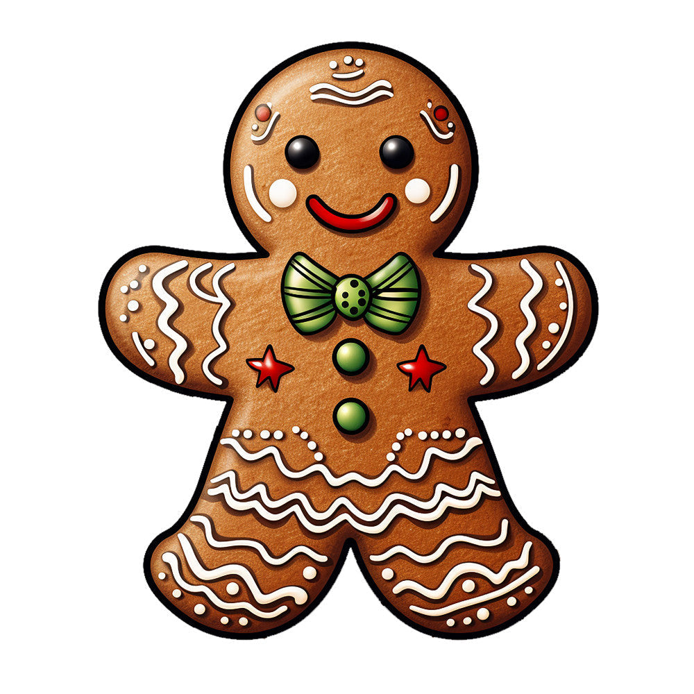 Cute Christmas Gingerbread Man Fabric Panel 10