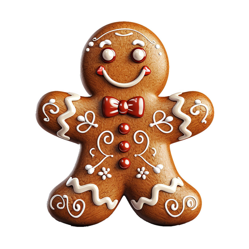 Cute Christmas Gingerbread Man Fabric Panel 3