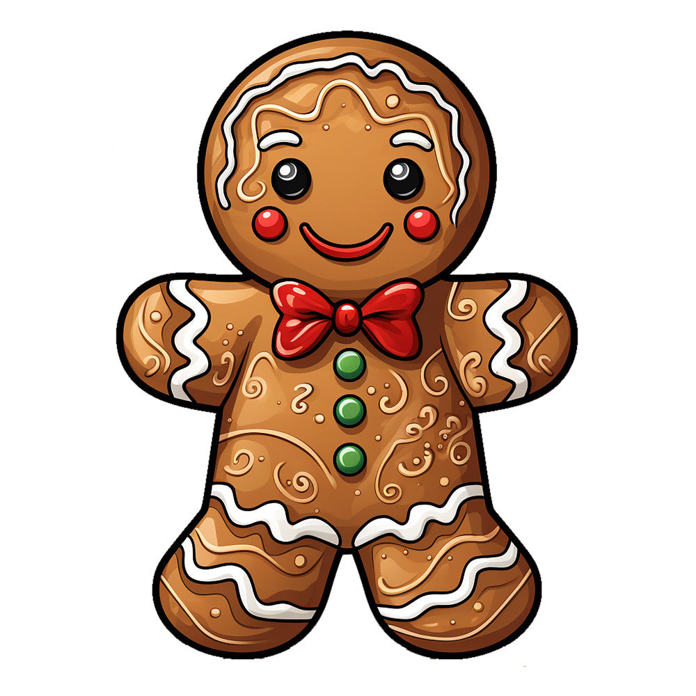 Cute Christmas Gingerbread Man Fabric Panel 6