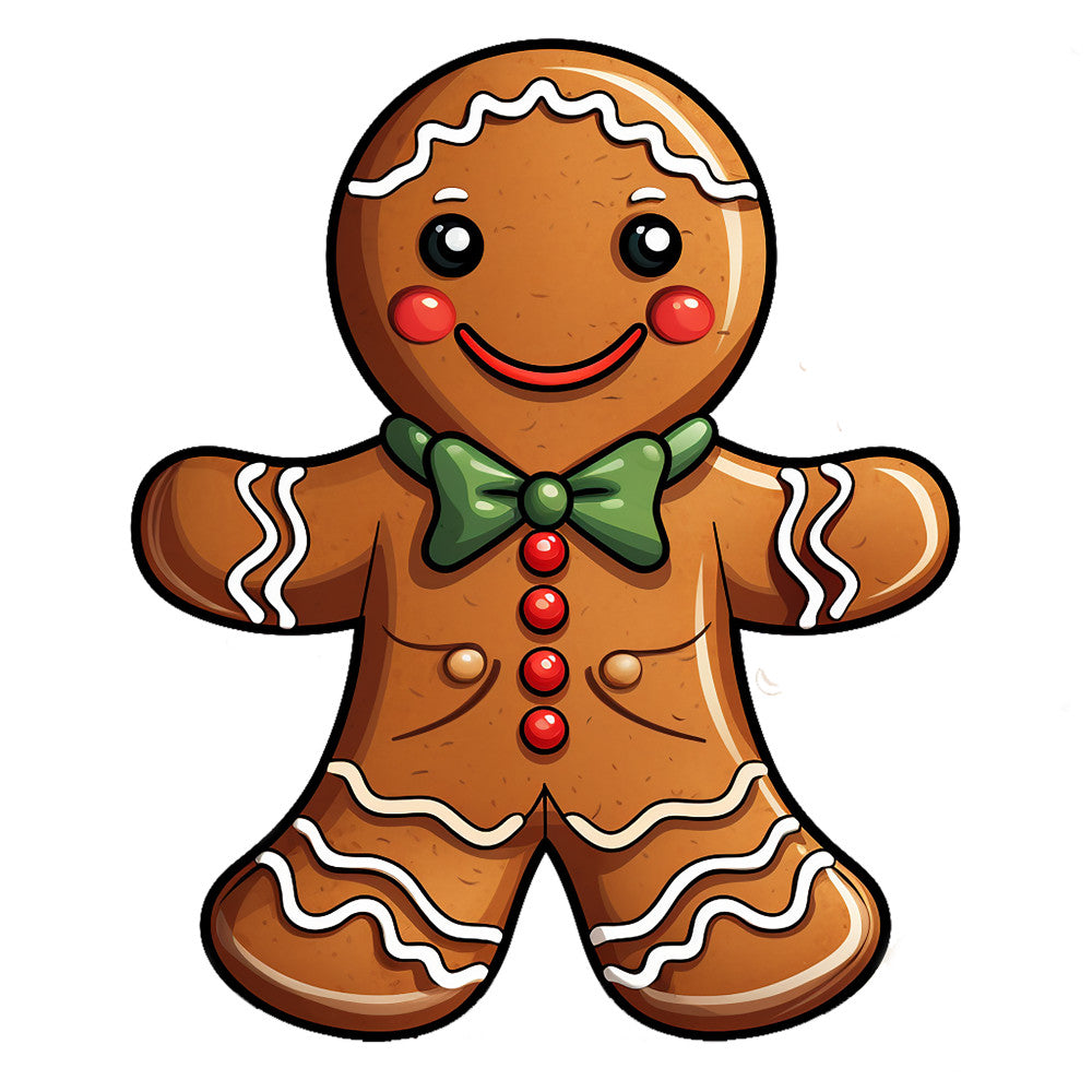 Cute Christmas Gingerbread Man Fabric Panel 7