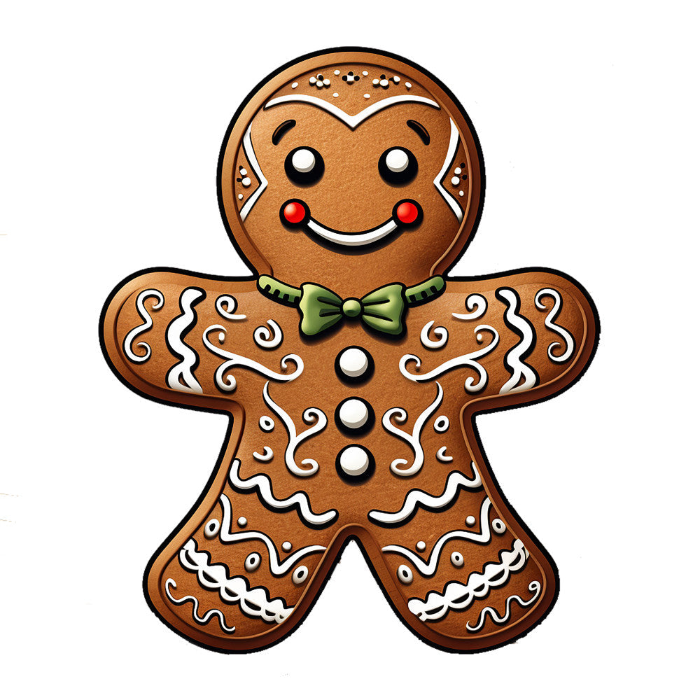 Cute Christmas Gingerbread Man Fabric Panel 8