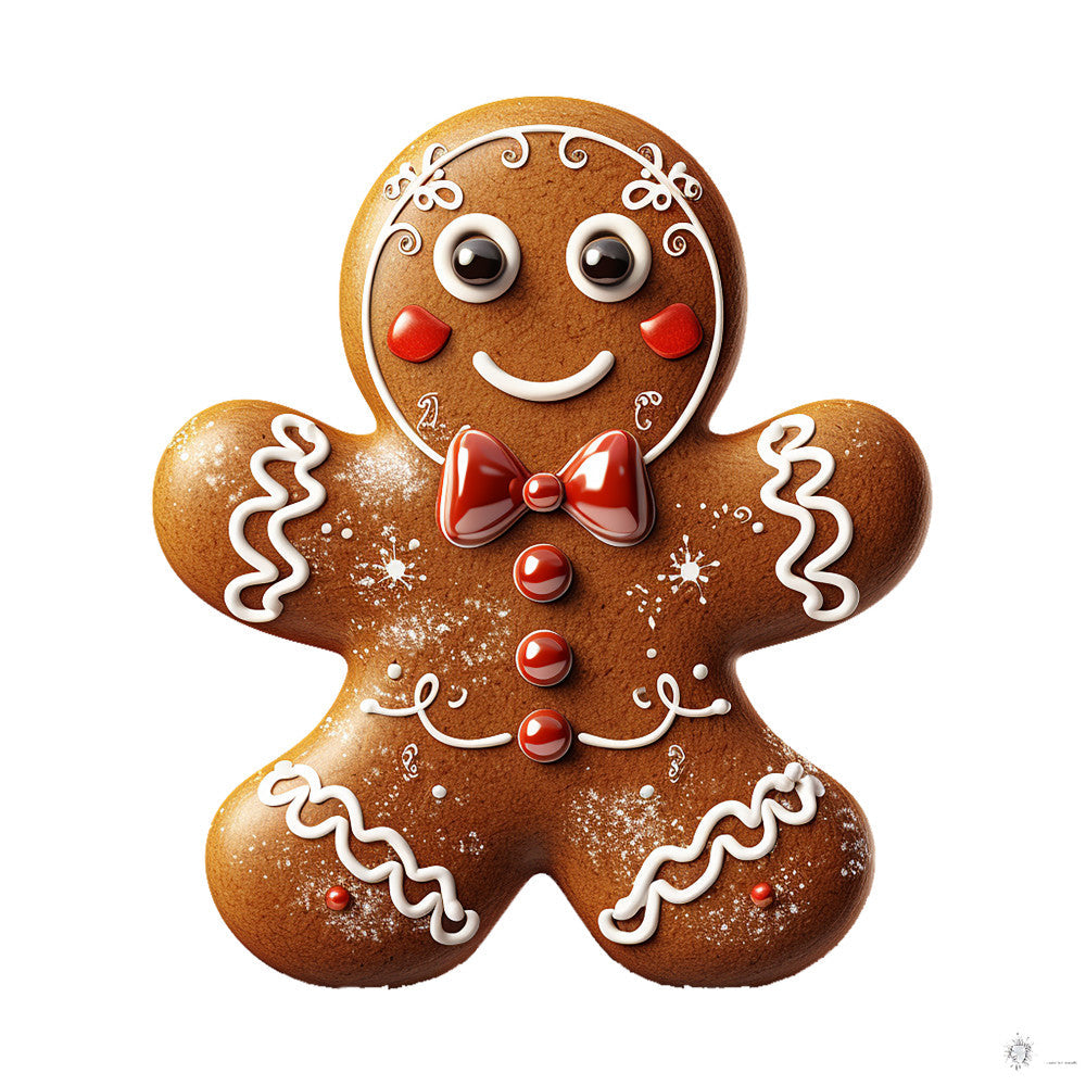 Cute Christmas Gingerbread Man Fabric Panel 9