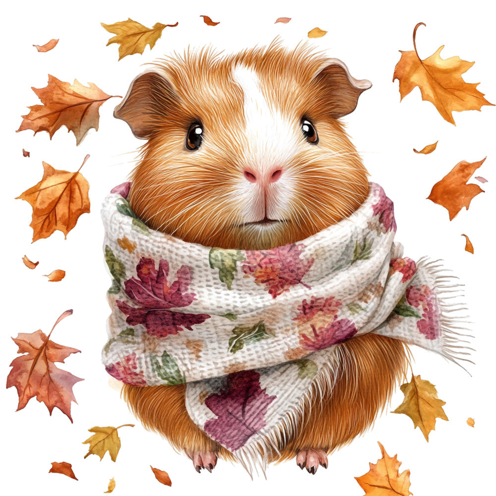 Cute Guinea Pigs Fabric Panel 19 QuiltingFabricPanels