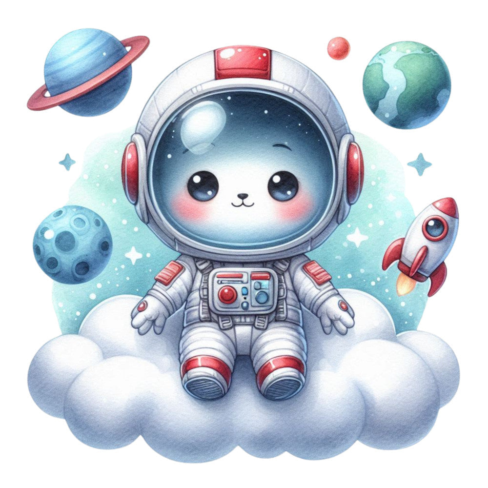 Cute Little Astronaut Fabric Panel 14