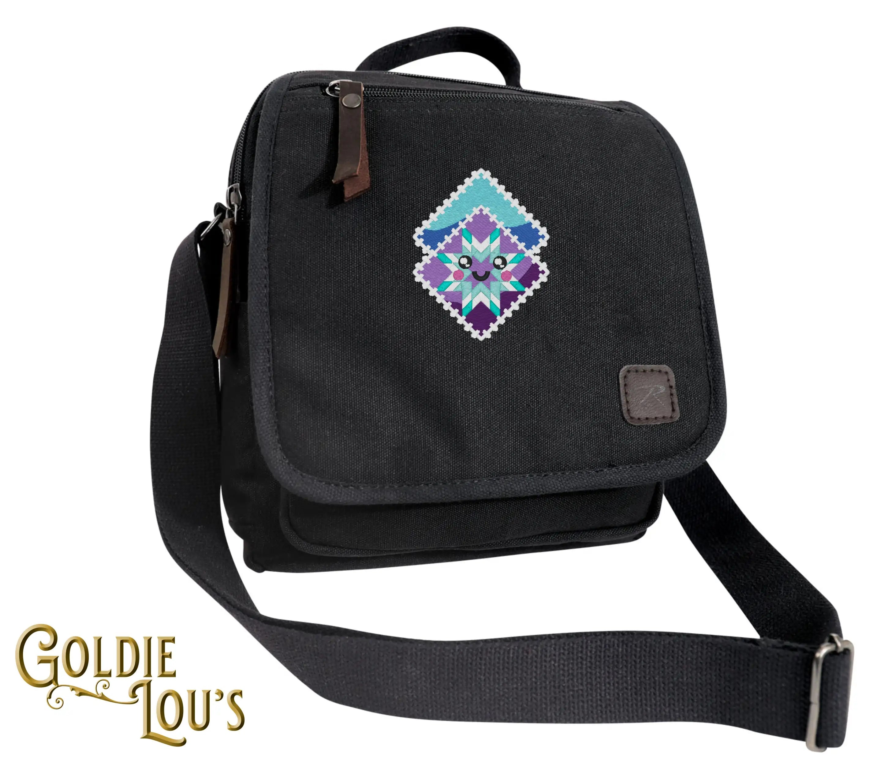 Cute Lonestar Quilt Block Canvas Shoulder Bag