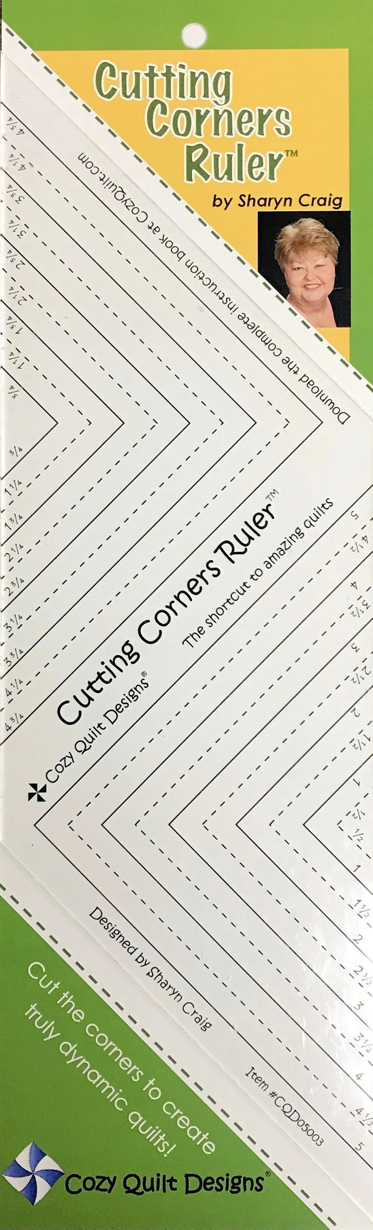 Cutting Corners Ruler - Linda's Electric Quilters