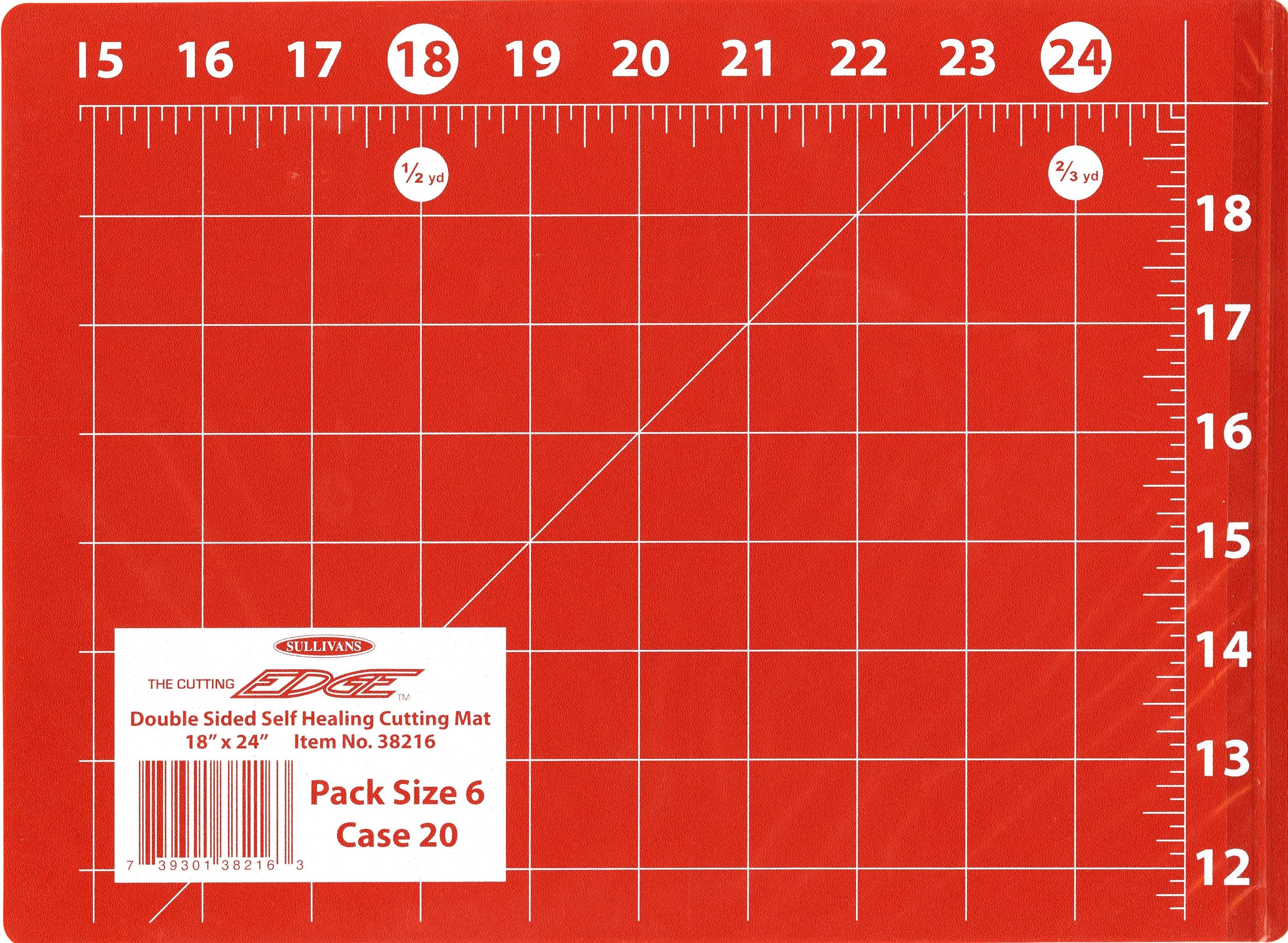 Cutting Edge Double Sided Self Healing Gridded 18inx24in - Linda's Electric Quilters