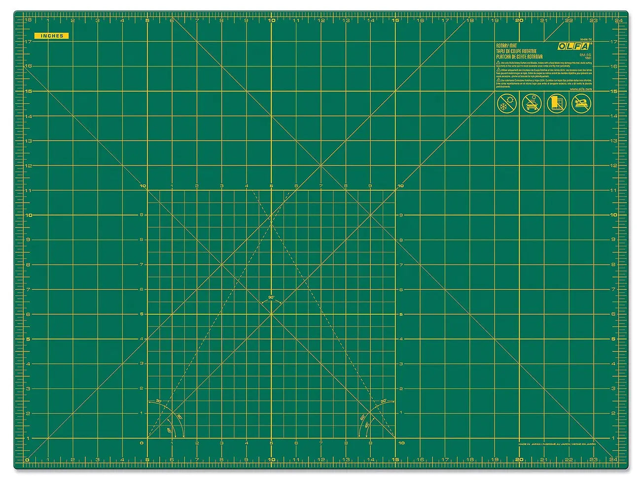 Cutting Mat with Grid 18in x 24in - Linda's Electric Quilters