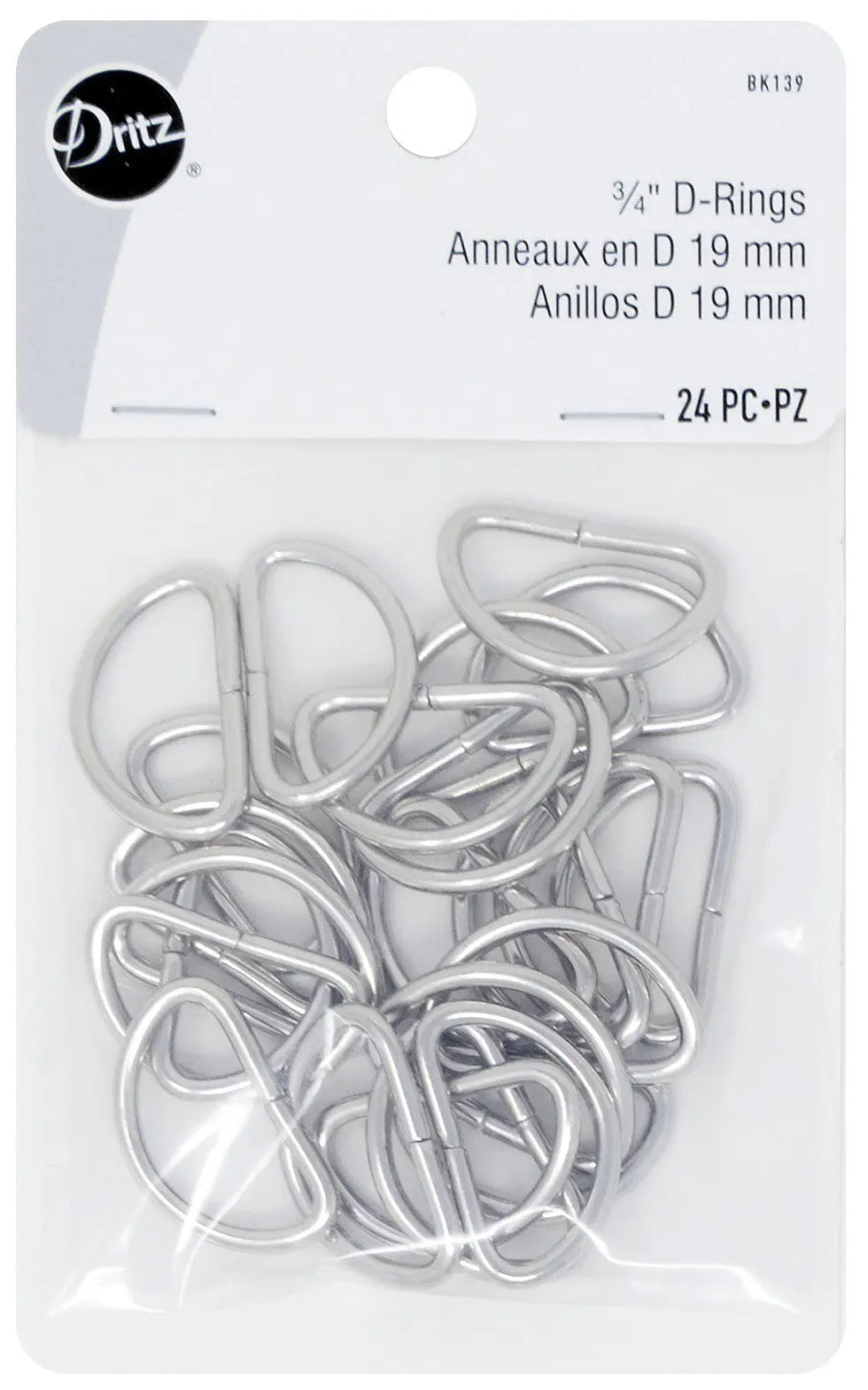 D Rings 3/4in Nickel - Linda's Electric Quilters