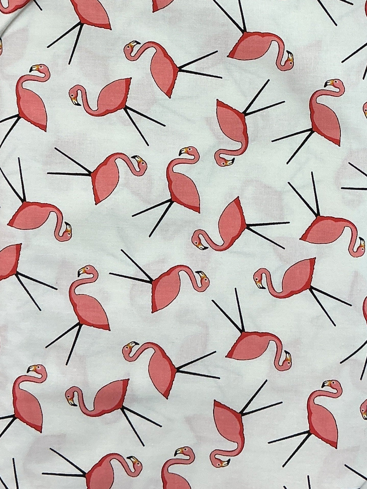 Lets Go Glamping tossed flamingos novelty quilting fabric by Wilmington Prints