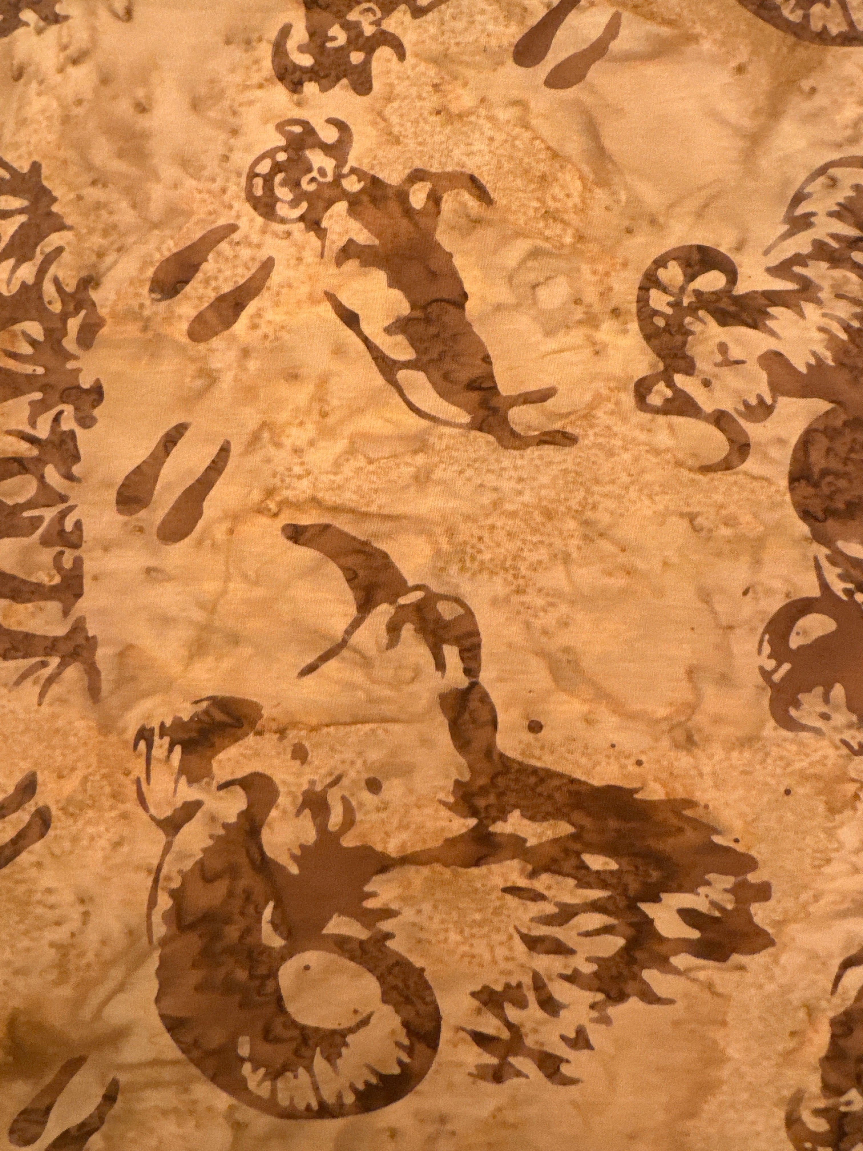 Ram Toss Brown novelty quilting fabric by Hoffman Fabrics