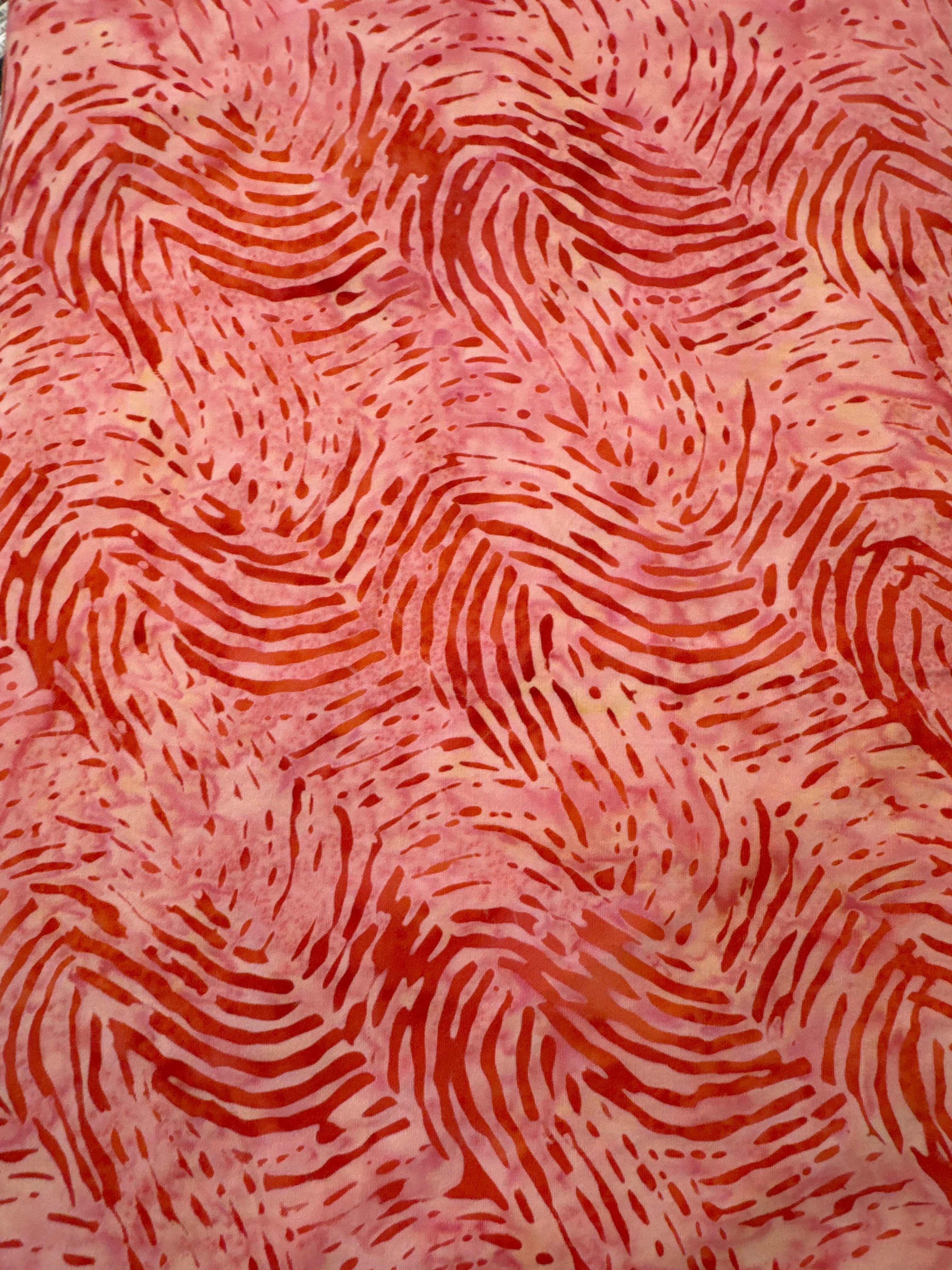 Animal Stripes Coral stripe quilting fabric by Andover Fabrics