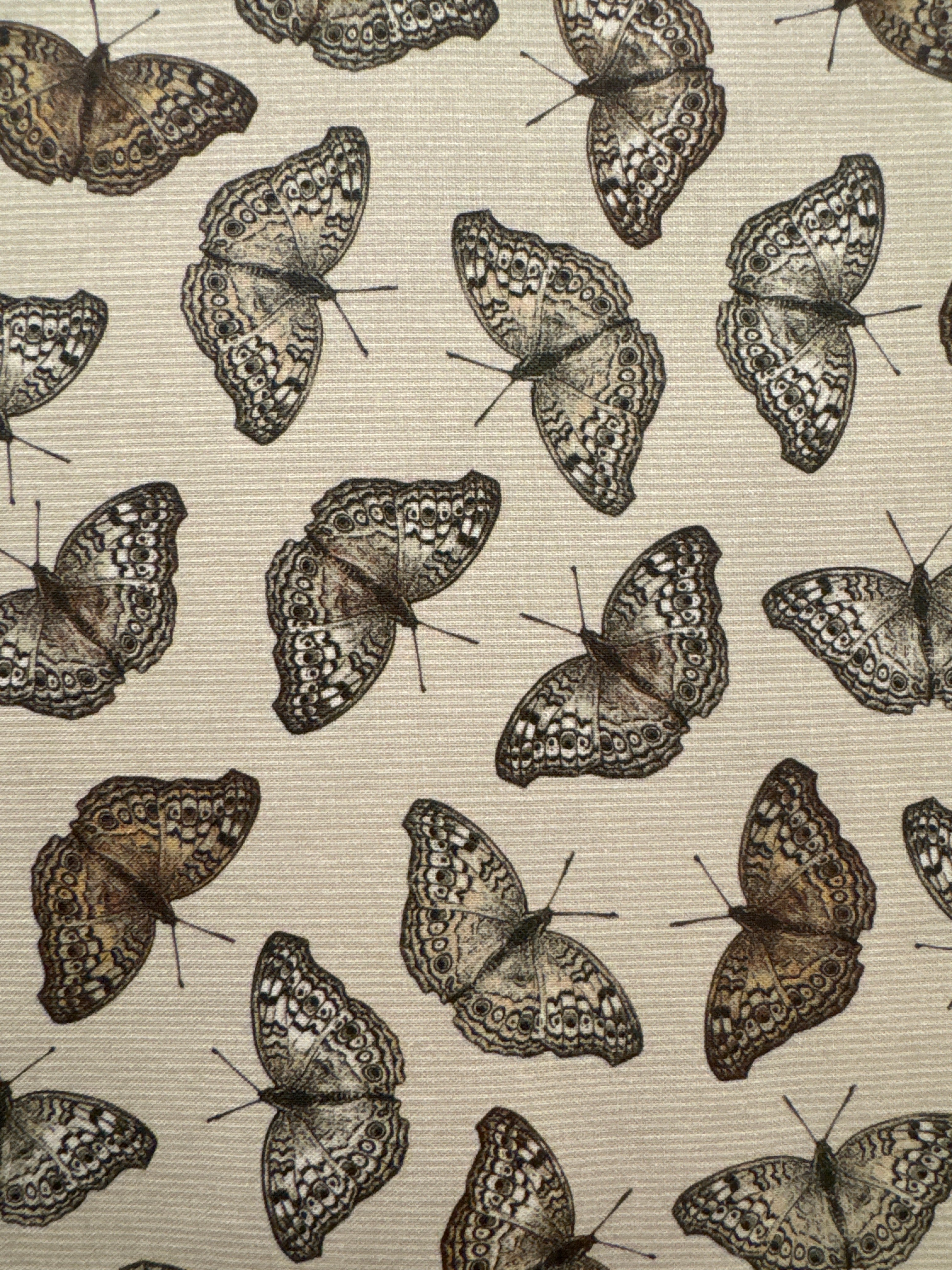 Natures Whisper Butterflies on Taupe nature quilting fabric