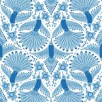 Sapphire Skies hummingbirds on white quilting cotton