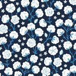 Sapphire Skies Cotton Flowers quilting cotton