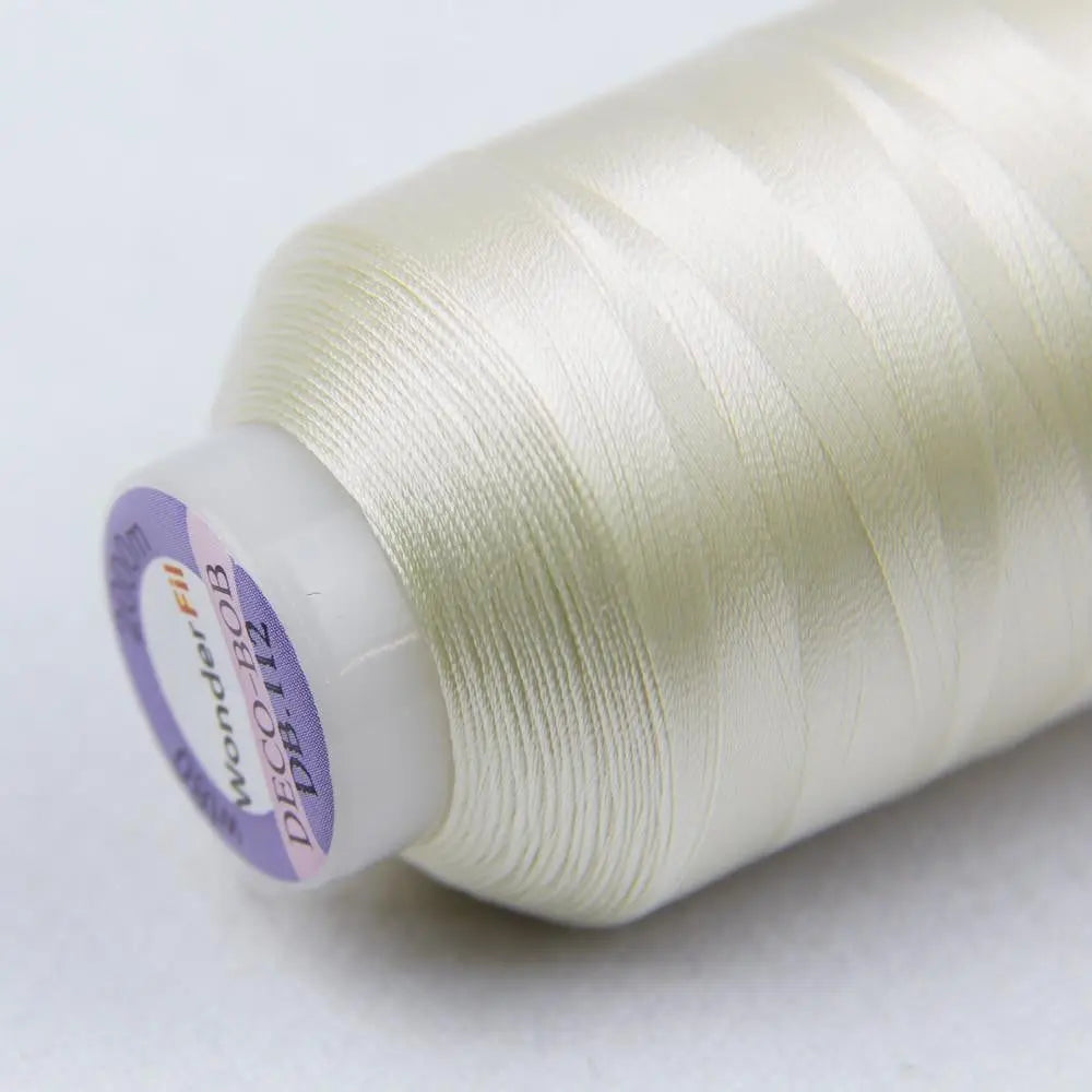 DB112 - DecoBob™ Cottonized Polyester Antique White Thread WonderFil USA