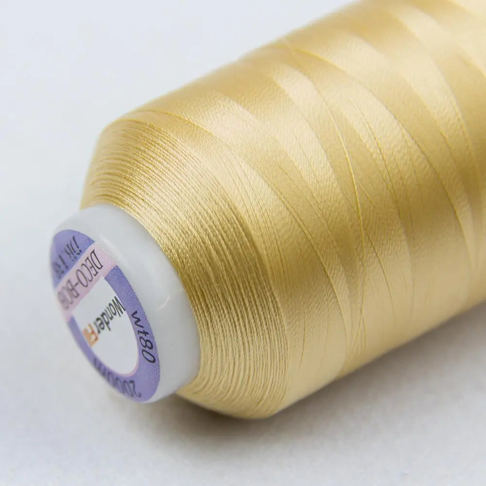 DB138 - DecoBob™ Cottonized Polyester Soft Gold Thread WonderFil USA