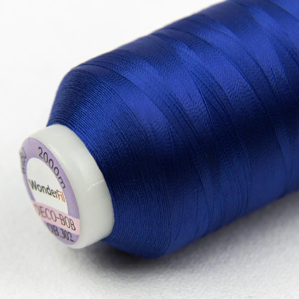 DB302 - DecoBob™ Cottonized Polyester Royal Blue Thread WonderFil USA