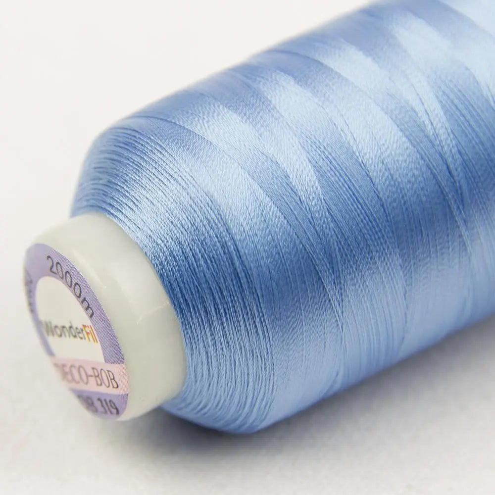 DB319 - DecoBob™ Cottonized Polyester Sky Blue Thread WonderFil USA